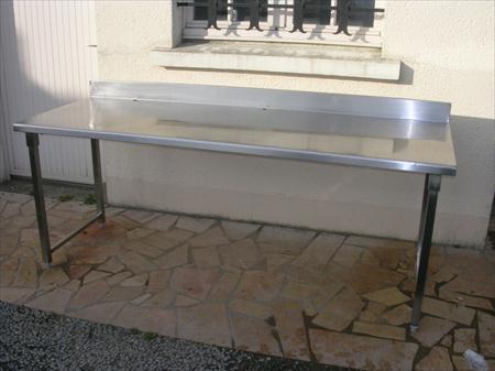 Tables inox 2000 x 700 avec dosseret en france, belgique, pays bas ... Inox désign Dosseret