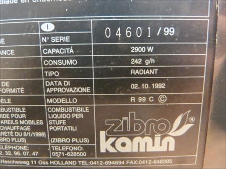 Radian à pétrole Zibro Kamin R99C