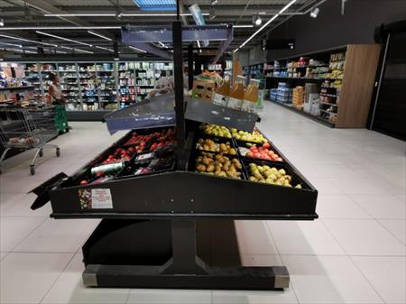 Présentoir à Fruits Et Légumes En Métal 140 Cm - Étagère De Marché, Supermarché, Pour Produits Frais